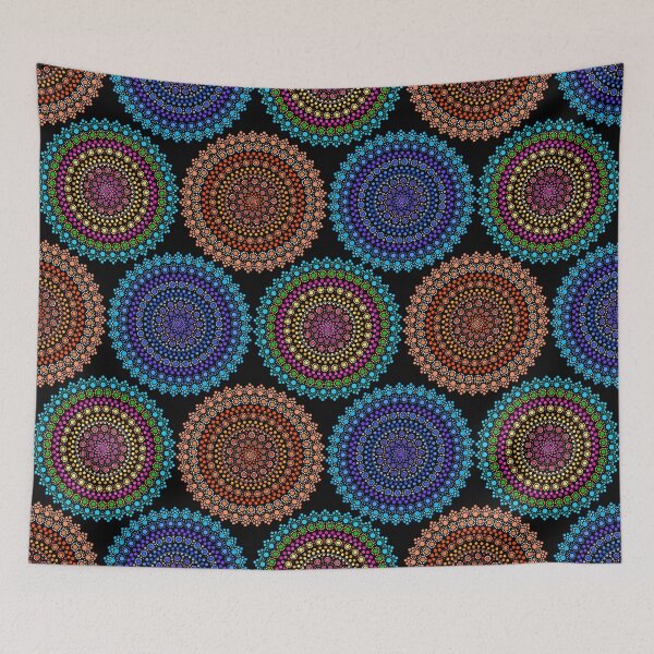Item preview, Aboriginal Art Aborigine Australian Indigenous aboriginal Flag autochthon Bigambul Dots Circle blue orange Day Gift For Mother dotart Sister Painting Mom Mosaic designed and sold by MeryemSpace.