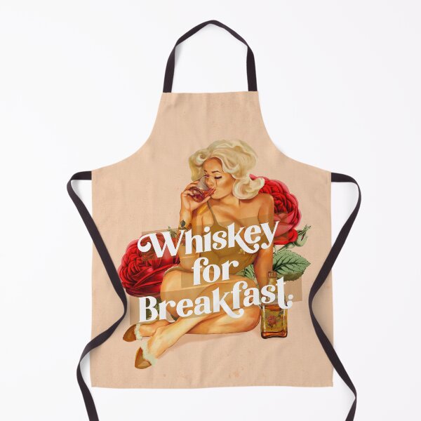 Artikelvorschau, „Whisky zum Frühstück“ Sexy Retro-Platinblondes Pinup-Girl & Whiskey-Kunst entworfen und verkauft von The Whiskey Ginger Design Shop.