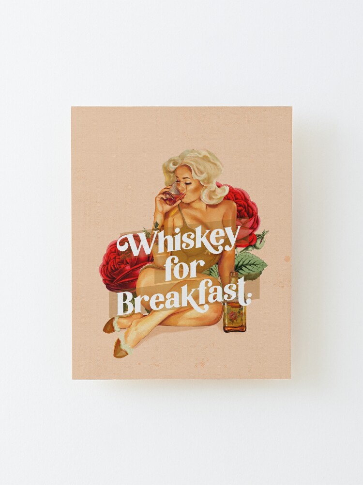 Whiskey For Breakfast Sexy Retro Platinum Blonde Pinup Girl