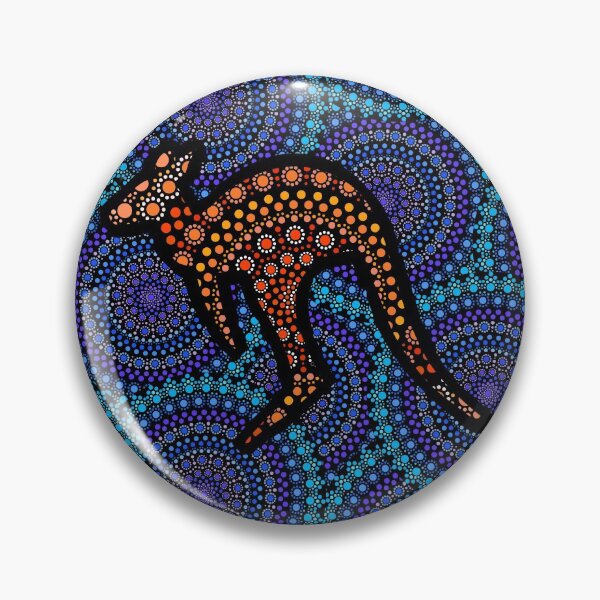 Item preview, Aboriginal Art Aborigine Australian Indigenous Aboriginal Flag Aboriginal Bigambul Dots Orange Circle Blue Kangaroo Day Gift For Mother dotart Sister Painting Mom Mosaic designed and sold by MeryemSpace.