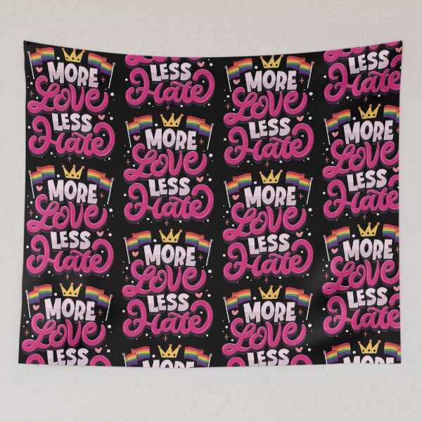 Item preview, More LOVE Less HATE - LGBT Pride Support - LGBTQIA designed and sold by anziehend.