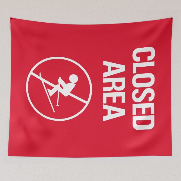 Item preview, No Skiing - CLOSED AREA Sign designed and sold by Tree45.