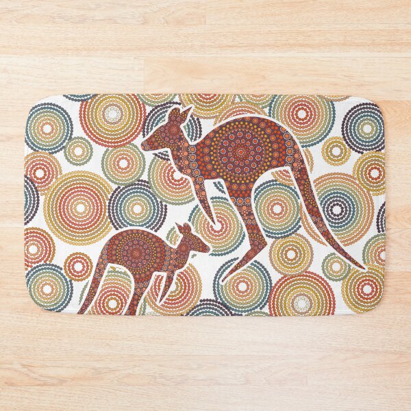 Item preview, Aboriginal Art Aborigine Australian Indigenous aboriginal Flag autochthon Bigambul Dots Circle Autumn blue orange Kangaroo Day Gift For Mother dotart Sister Painting Mom Mosaic designed and sold by MeryemSpace.