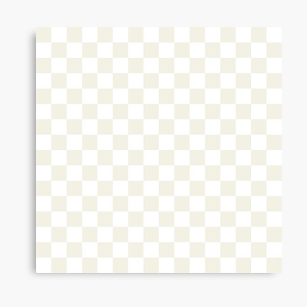 Checkerboard Check Checked Pattern in Pale Neutral Beige and White Canvas  Print for Sale by kierkegaard