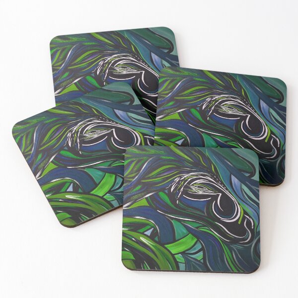 Item preview, Horse of Green, Blue and Black designed and sold by KR Art Studio.