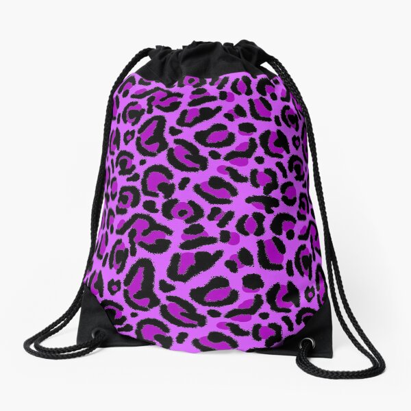 Animal print shop drawstring bags