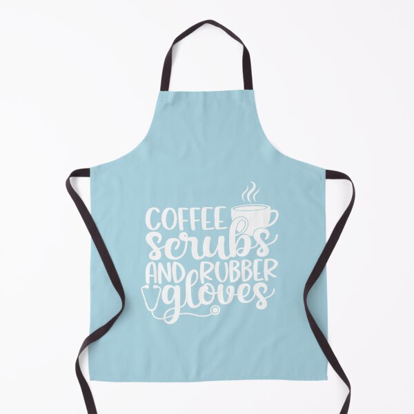Item preview, Coffee scrubs and rubber gloves - funny nurse gift (white/grey) designed and sold by PickaSticka.