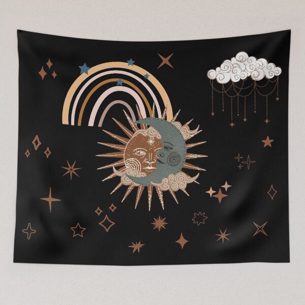 Item preview, sun and moon celestial bohemian art designed and sold by cutecrazytshirt.