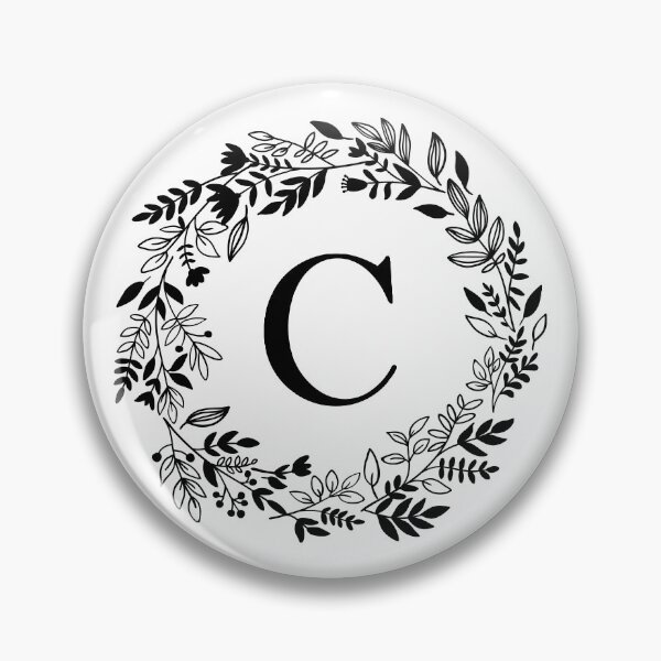 Item preview, Letter C with Floral Wreath - Initial C - Monogram Art designed and sold by thelustrous.