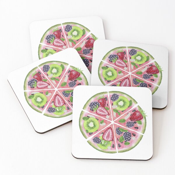 Item preview, Watercolour Fruit pizza,kiwi,watermelon,strawberry,blackcurrant summer design designed and sold by MiloHarris.