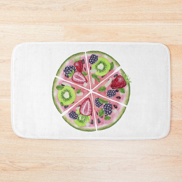 Item preview, Watercolour Fruit pizza,kiwi,watermelon,strawberry,blackcurrant summer design designed and sold by MiloHarris.