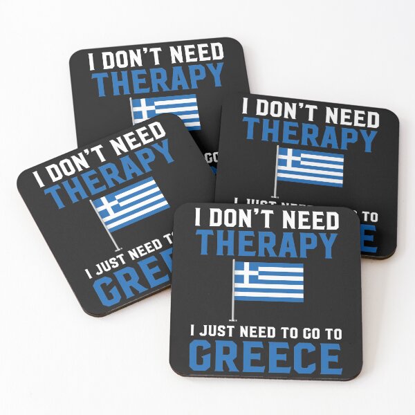 Item preview, Greek Flag  I Don't Need Therapy I Just Need to Go to Greece designed and sold by obedtheartist.