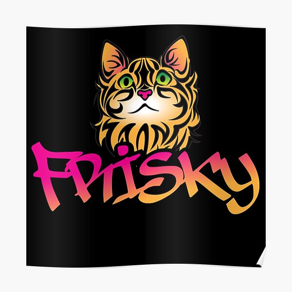 Girls Night Frisky Kitty Poster By Rerevolution Redbubble