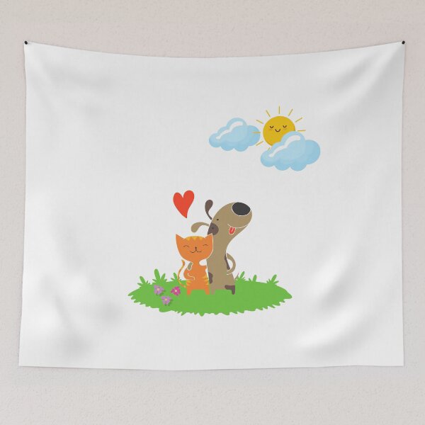 Item preview, Dogs and cats, Cats and dogs love  designed and sold by Odunsy.