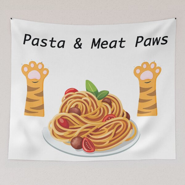 Item preview, Pasta y carnePaws designed and sold by Only4sometimes.