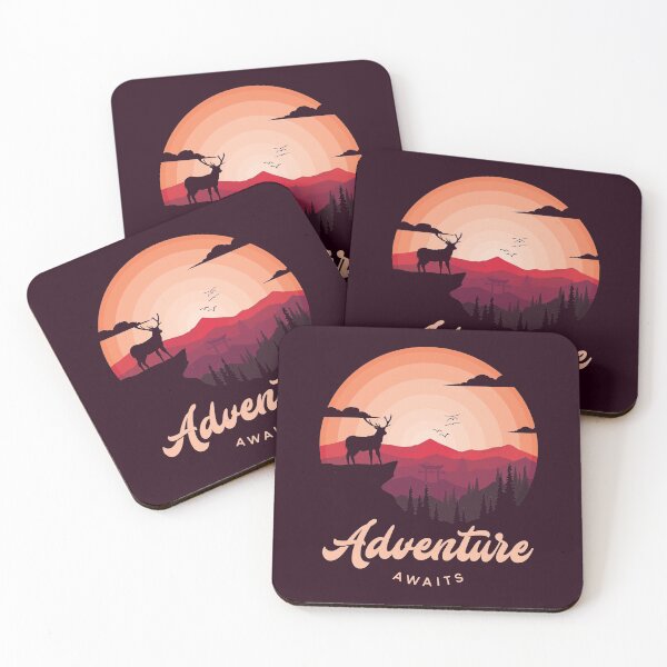 Item preview, Mountizey Purple Sunset Mountain Deer, la aventura en el bosque te espera Vintage - La montaña espera la aventura y los amantes de la naturaleza al aire libre. designed and sold by ZeLittleFamily.