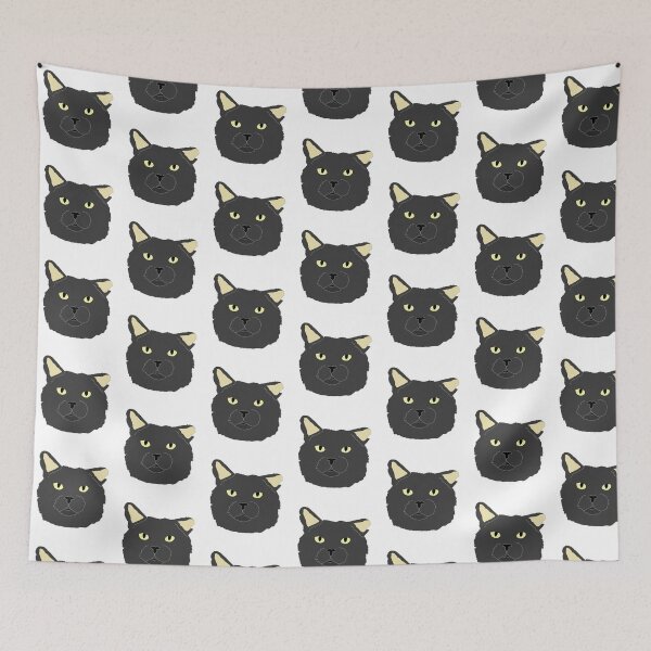 Item preview, Black Cat Grid Pattern designed and sold by RevolutionInPaint.