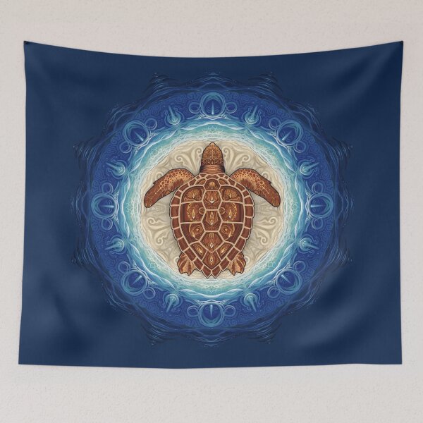 Item preview, Loggerhead Sea Turtle Mandala designed and sold by PaleoPanthera.