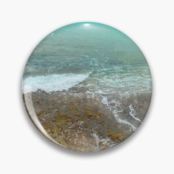 Item preview, Aesthetic Pastel Blue Crashing Waves With Ocean Foam designed and sold by Barolina.