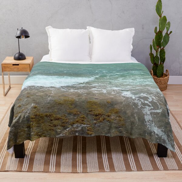 Item preview, Aesthetic Pastel Blue Crashing Waves With Ocean Foam designed and sold by Barolina.