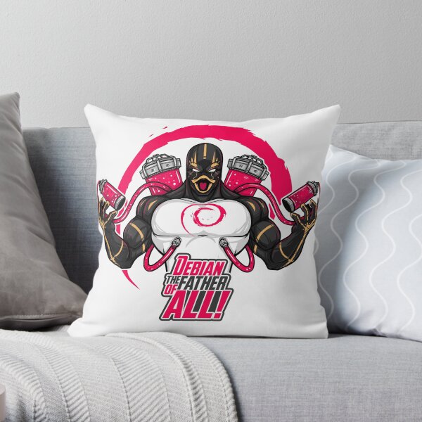 Debian the father of all Throw Pillow