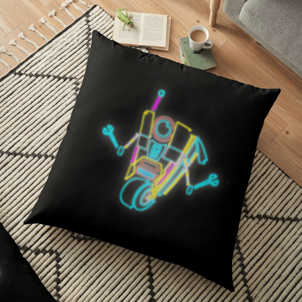 Neon Claptrap Floor Pillow