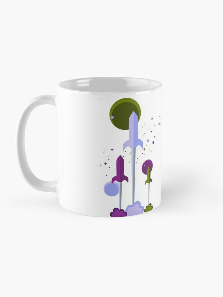 Thumbnail 3 of 6, Coffee Mug, Rockets into Adventure (light) designed and sold by Philip Viverito.
