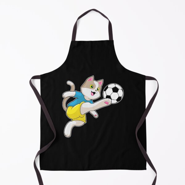 Aperçu de l'œuvre Cat as Soccer player with Soccer ball créée et vendue par Snabdesign84.