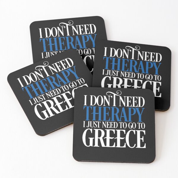 Item preview, Greek Flag  I Don't Need Therapy I Just Need to Go to Greece designed and sold by obedtheartist.