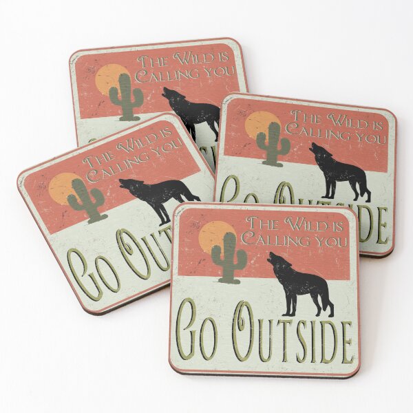 Item preview, The Wild is Calling You, Go Outside - Wooden Vintage Sign designed and sold by Kelly Lees.