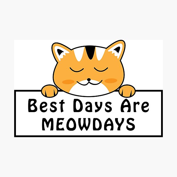 Item preview, Best Days are Meowdays designed and sold by Asa-design.
