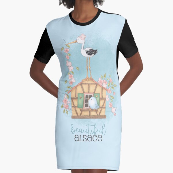 Beautiful Alsace Graphic T-Shirt Dress