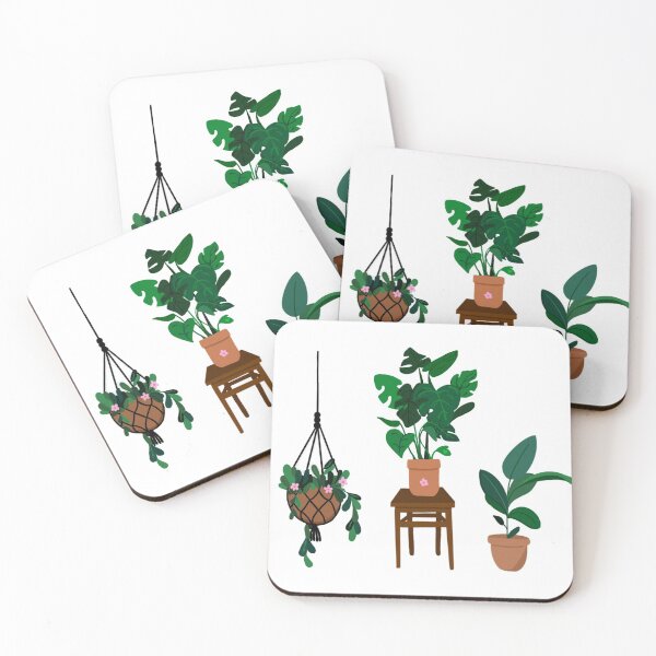 Item preview, pretty plants in pots  designed and sold by MorphoDesigns.