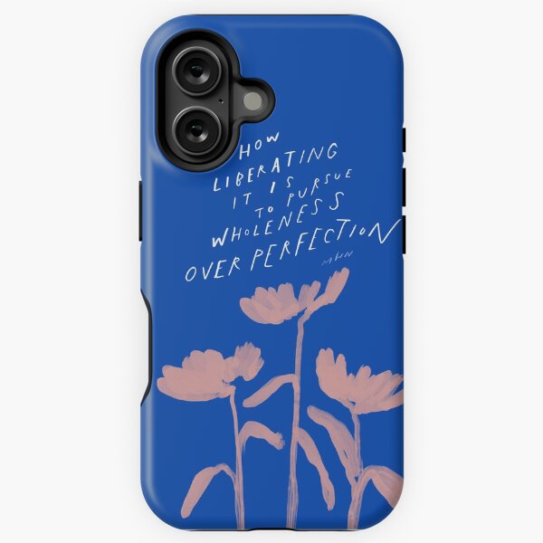 Item preview, Pursue wholeness over perfection - blue and pink floral inspirational quote art by Morgan Harper Nichols designed and sold by morgansgoods.