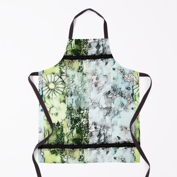 Item preview, Green/Turquoise Gelliprint - Vertical Stripes  designed and sold by shriamato.