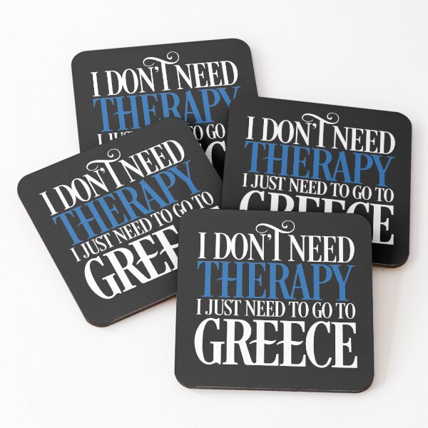Item preview, Greek Flag  I Don't Need Therapy I Just Need to Go to Greece designed and sold by obedtheartist.
