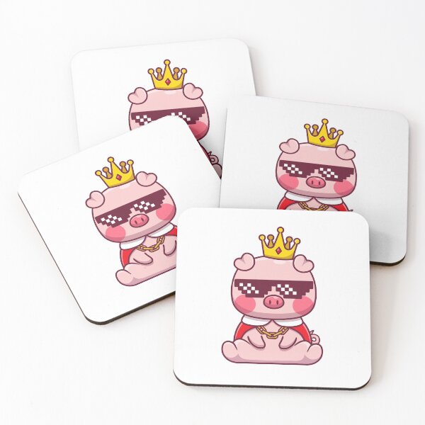 Item preview, Funny Pig w/ Glasses & Crown designed and sold by Digital-Galore.