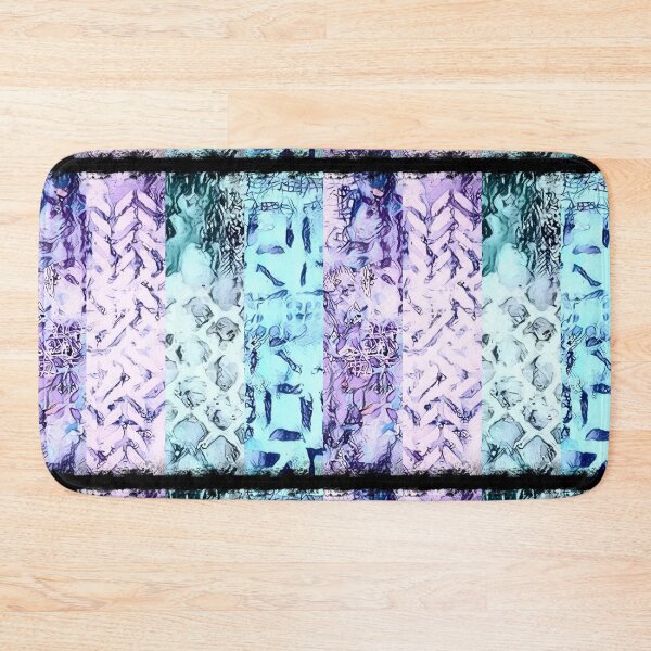 Item preview, Blue/Purple Gelliprint - Vertical Stripes  designed and sold by shriamato.