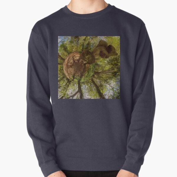 Squirrel Sculpture on path through Prehen Woods, Derry Pullover Sweatshirt