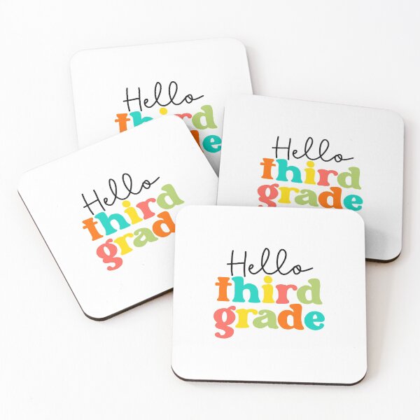 Item preview, hello third grade bright colors designed and sold by AndrewMarieD.