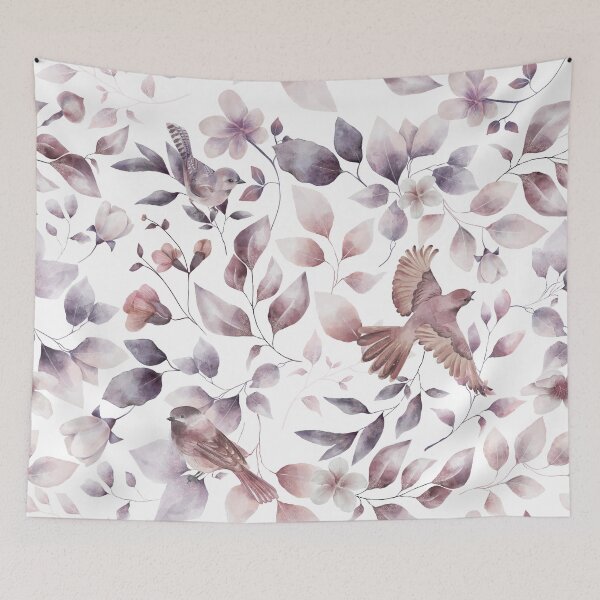 Item preview, Velvet garden Bird pattern designed and sold by Nessi-Artdesign.