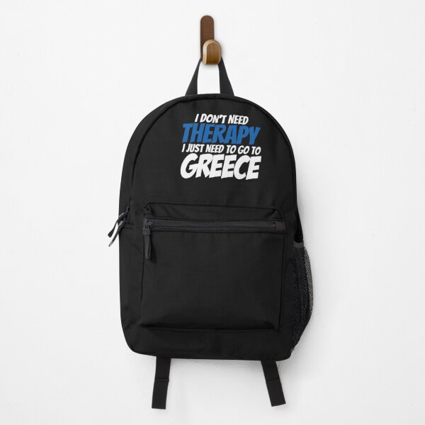 Item preview, Greek Flag  I Don't Need Therapy I Just Need to Go to Greece designed and sold by obedtheartist.