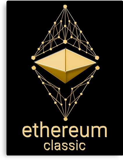 "Ethereum Classic Made of Gold" Canvas Prints by Andrea Beloque | Redbubble