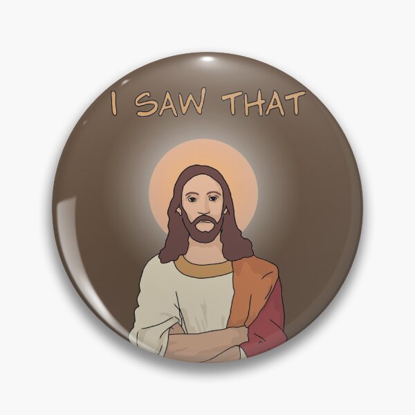 Item preview, Jesus "I Saw That" Funny, Religious, Catholic Guilt designed and sold by thirdwheeltees.