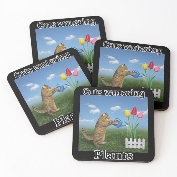 Item preview, Funny Cats watering plants designed and sold by Georgeox.