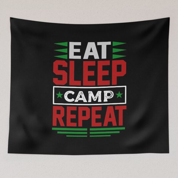 Item preview, Eat. Sleep. Camp. Repeat. (Dark) designed and sold by the-krisney-way.