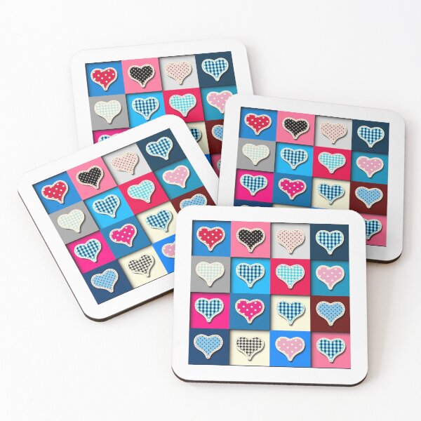 Item preview, Fabric love hearts in multiple colors vector image designed and sold by GLORY-LIFE.
