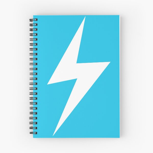 Item preview,  Trendy Neon Blue with White Lightning Bolt designed and sold by Stickerfy1.