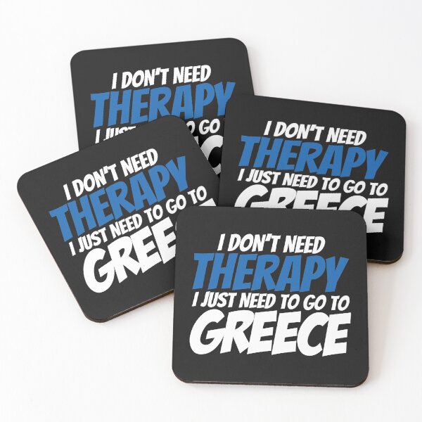 Item preview, Greek Flag  I Don't Need Therapy I Just Need to Go to Greece designed and sold by obedtheartist.