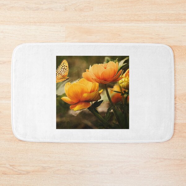 Item preview, orange butterfly on flowers designed and sold by RBDESIGN SHOP.